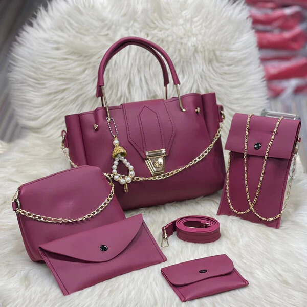 Leather 5 Pieces Bag