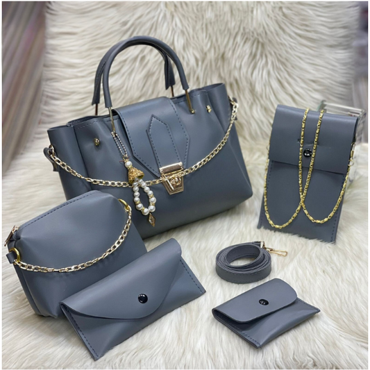Leather 5 Pieces Bag