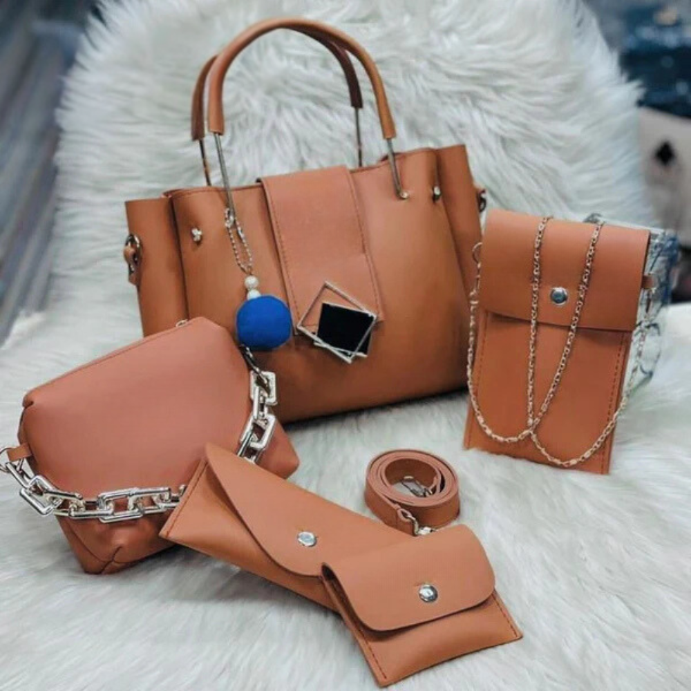 Leather 5 Pieces Bag Set