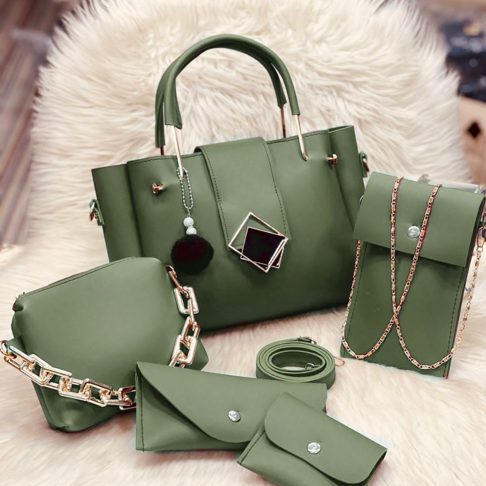 Leather 5 Pieces Bag Set