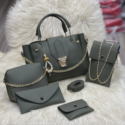 Leather 5 Pieces Bag