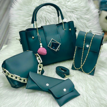 Leather 5 Pieces Bag Set