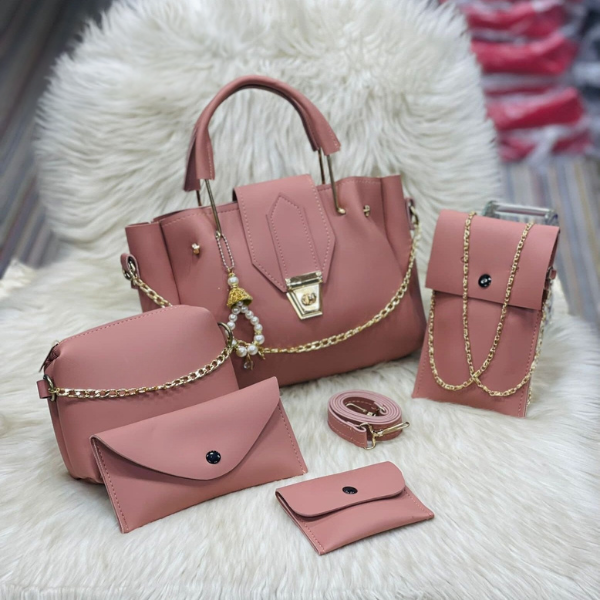 Leather 5 Pieces Bag