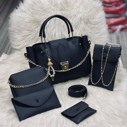 Leather 5 Pieces Bag